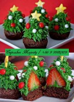 Cupcakes Navideños 1, pinos